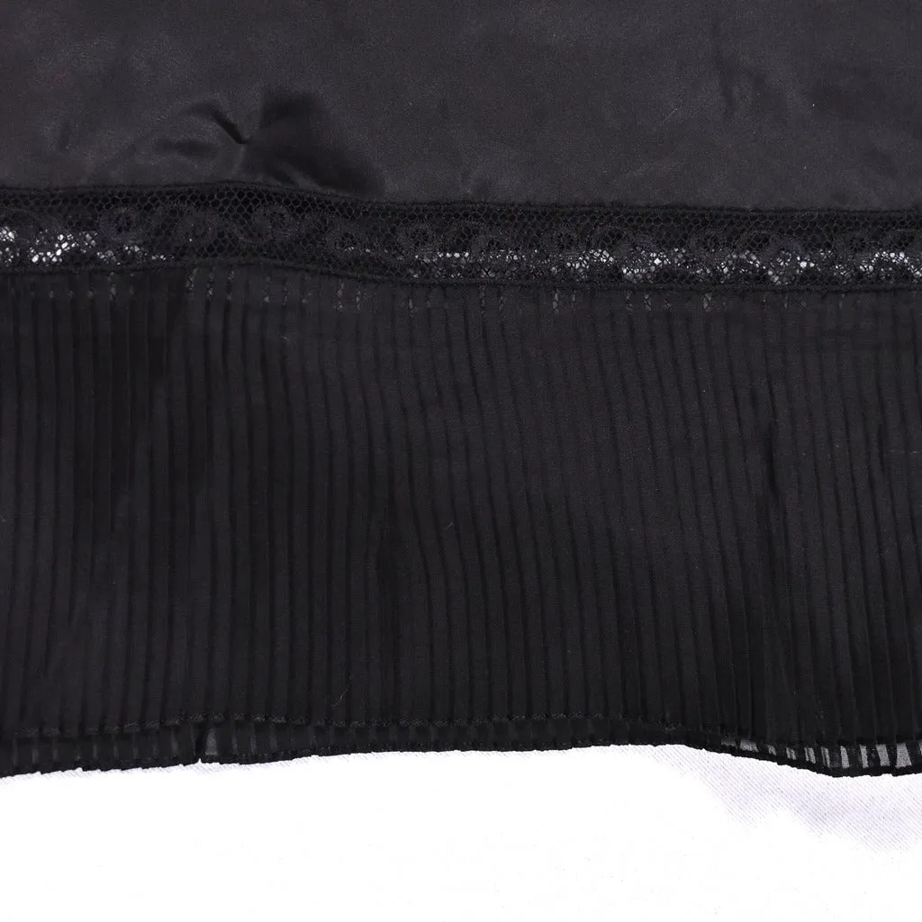 1954 Black Satin & Lace Full Slip