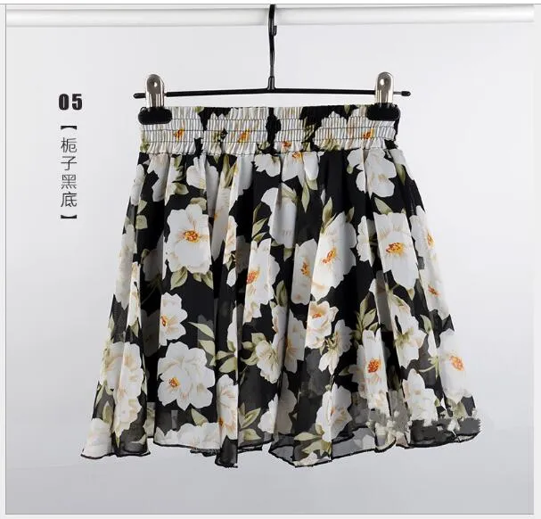 2020 Summer Skirt Fashion Retro Beach Printed Chiffon Skirt Bohemia Skirt
