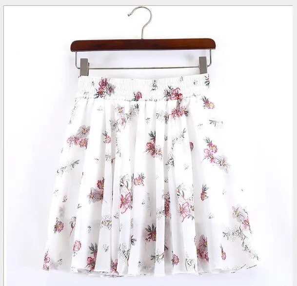 2020 Summer Skirt Fashion Retro Beach Printed Chiffon Skirt Bohemia Skirt