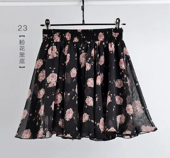 2020 Summer Skirt Fashion Retro Beach Printed Chiffon Skirt Bohemia Skirt