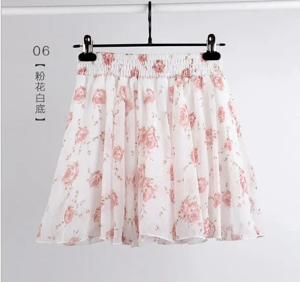 2020 Summer Skirt Fashion Retro Beach Printed Chiffon Skirt Bohemia Skirt