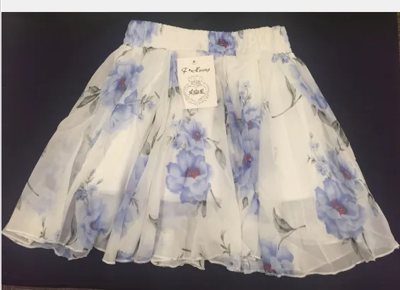 2020 Summer Skirt Fashion Retro Beach Printed Chiffon Skirt Bohemia Skirt
