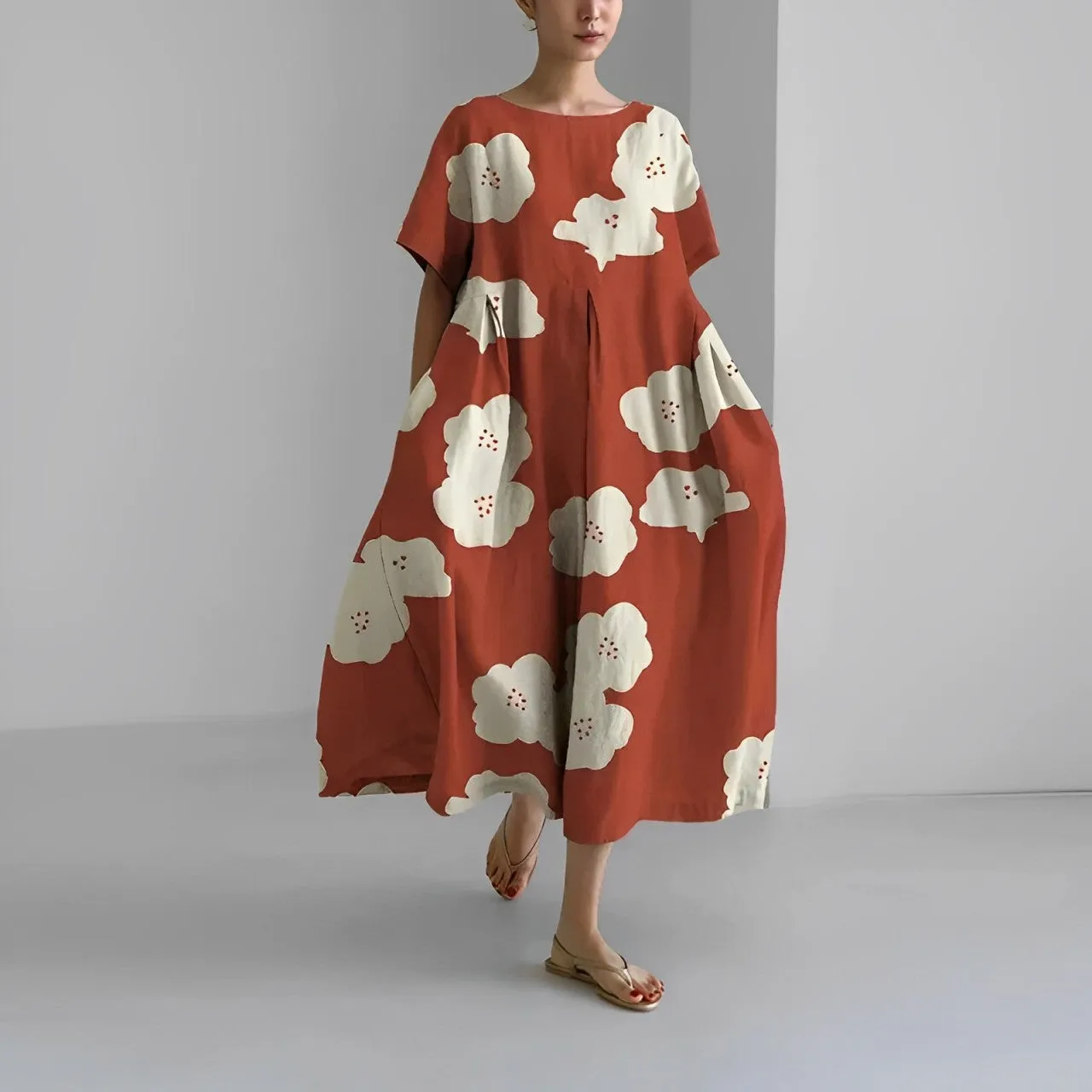 Adriana® | Bohemian Dress With Floral Pattern