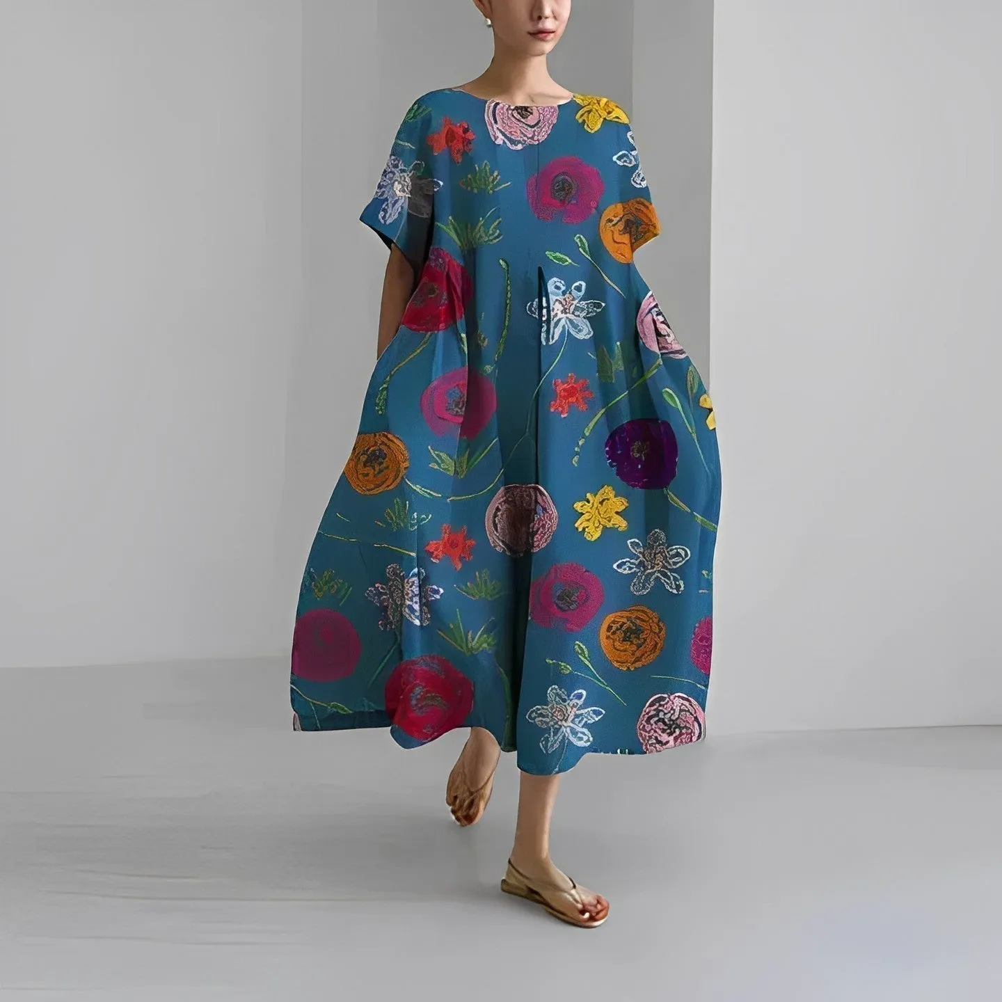 Adriana® | Bohemian Dress With Floral Pattern