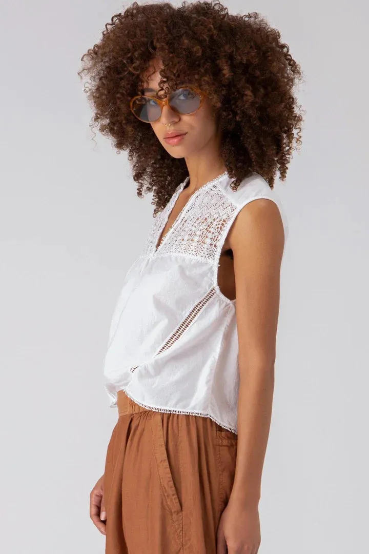 Alexandria Sleeveless Top - White