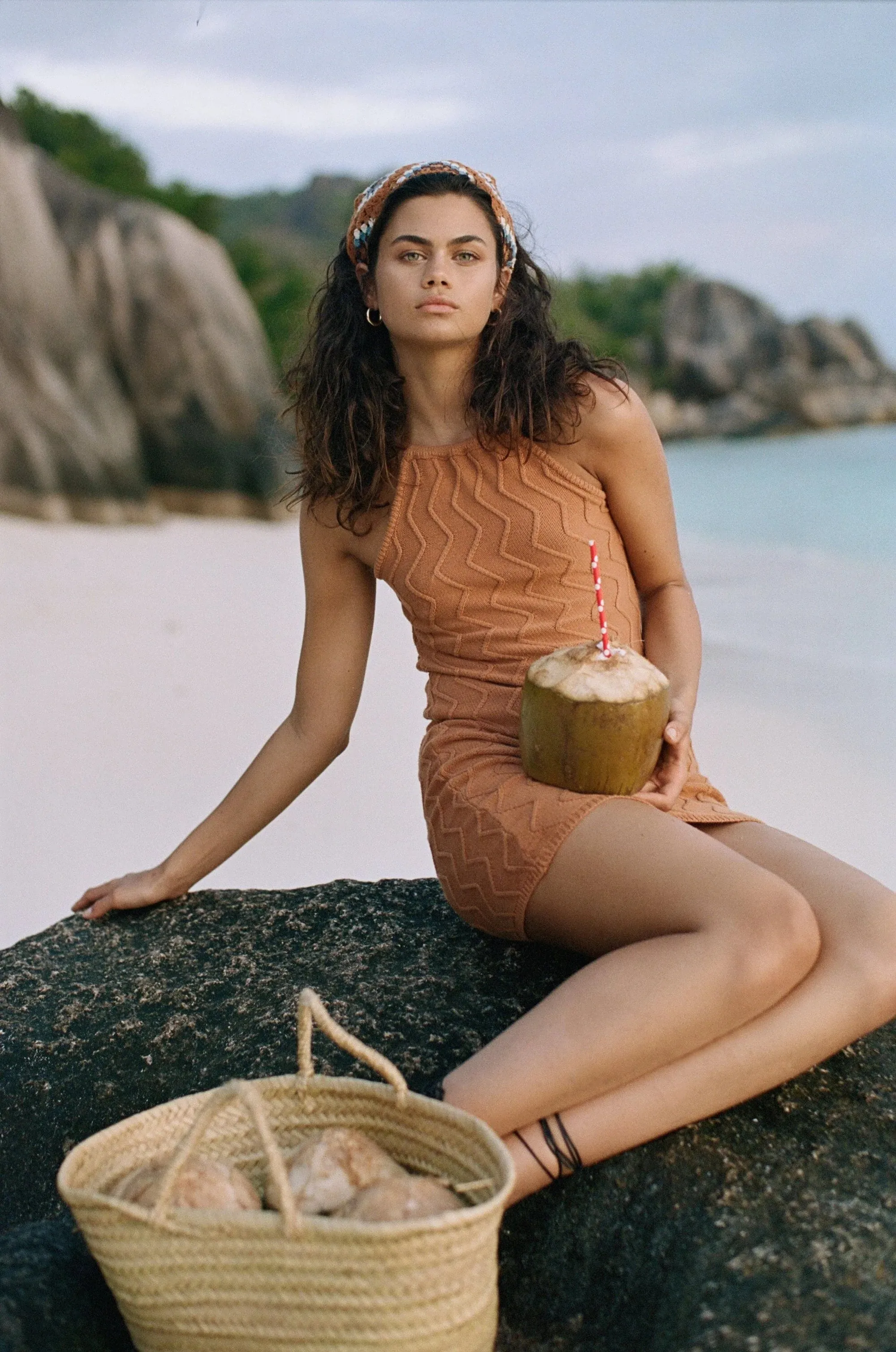 Alexis Mini Dress Caramel