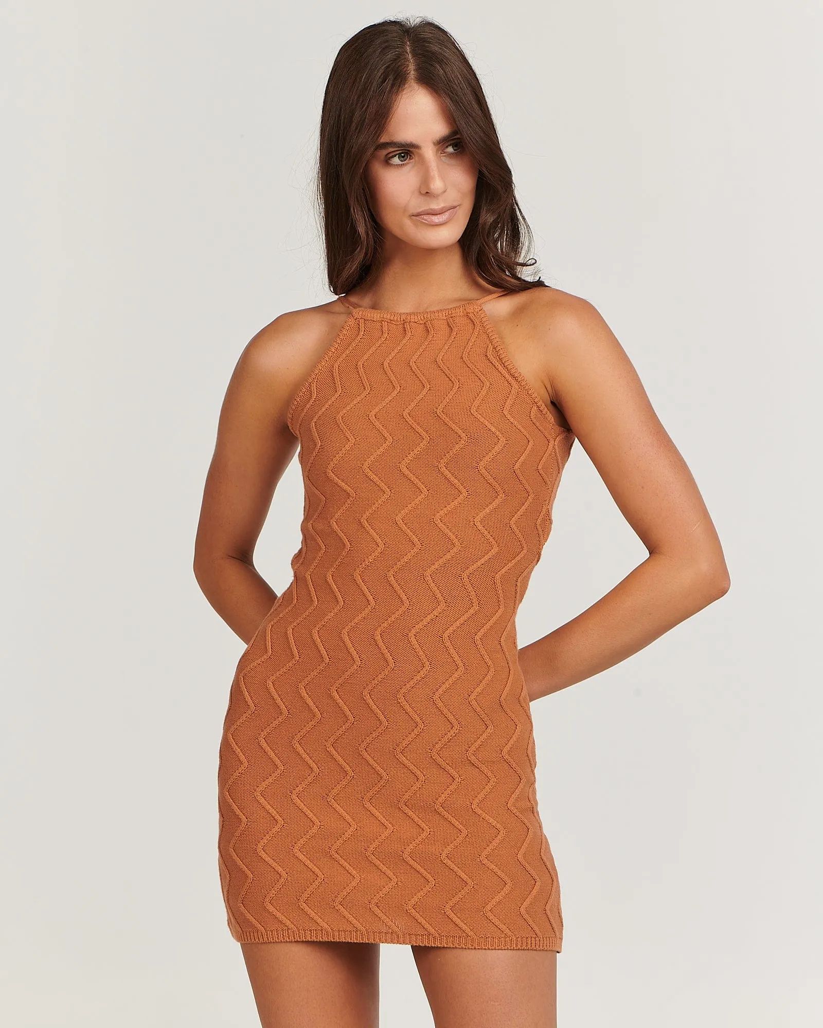 Alexis Mini Dress Caramel