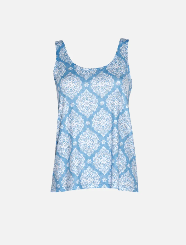 Anacapri Blouse - Blue Bell Multi