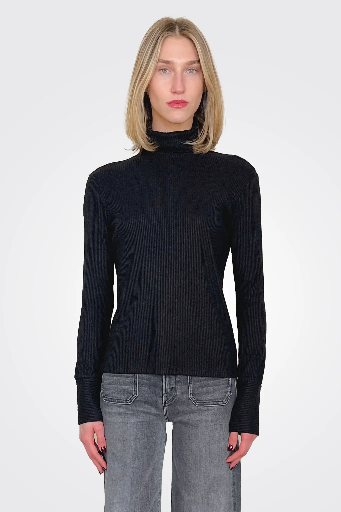 Ananda Long Sleeve Turtleneck - Black
