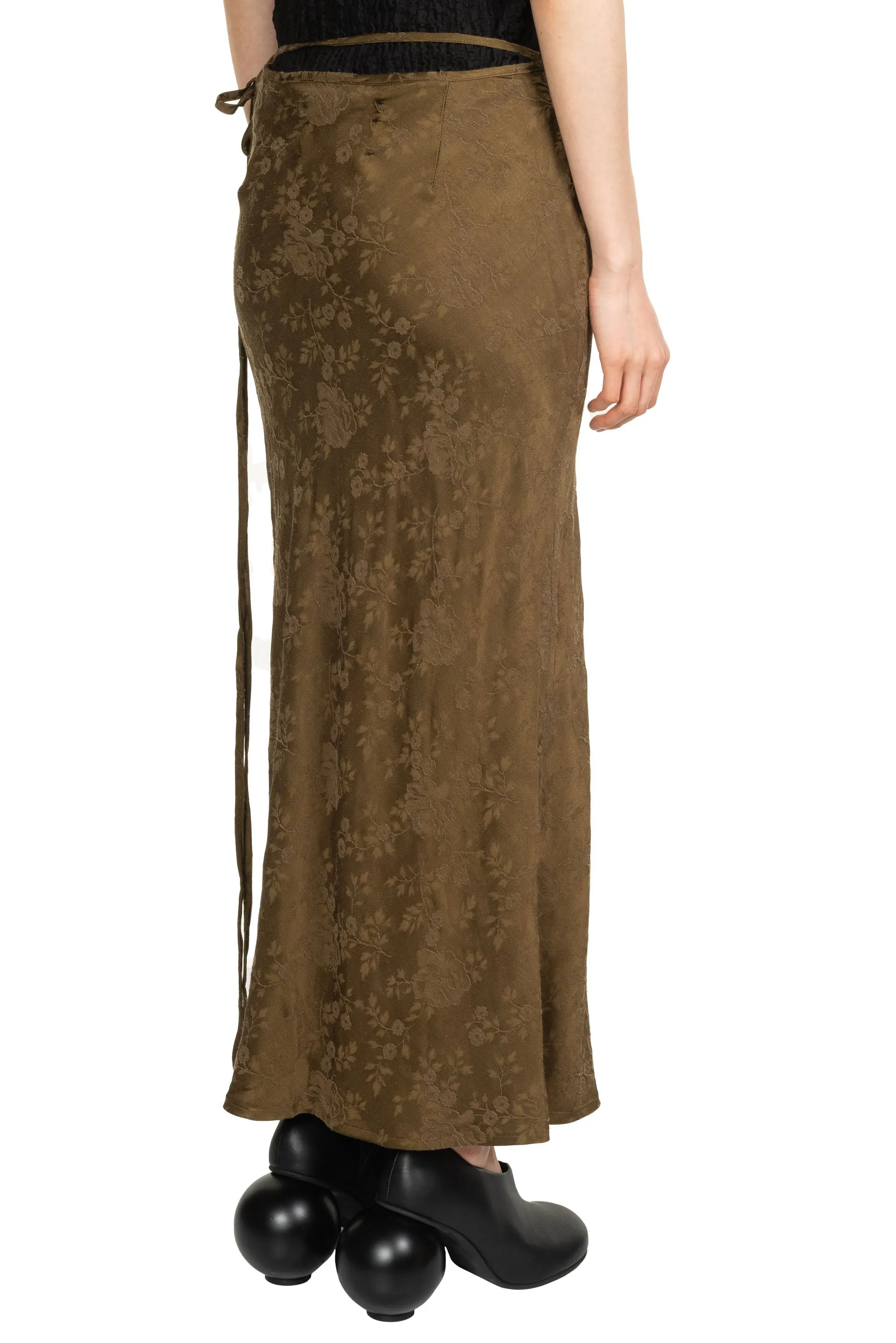Antique Floral Wrap Skirt