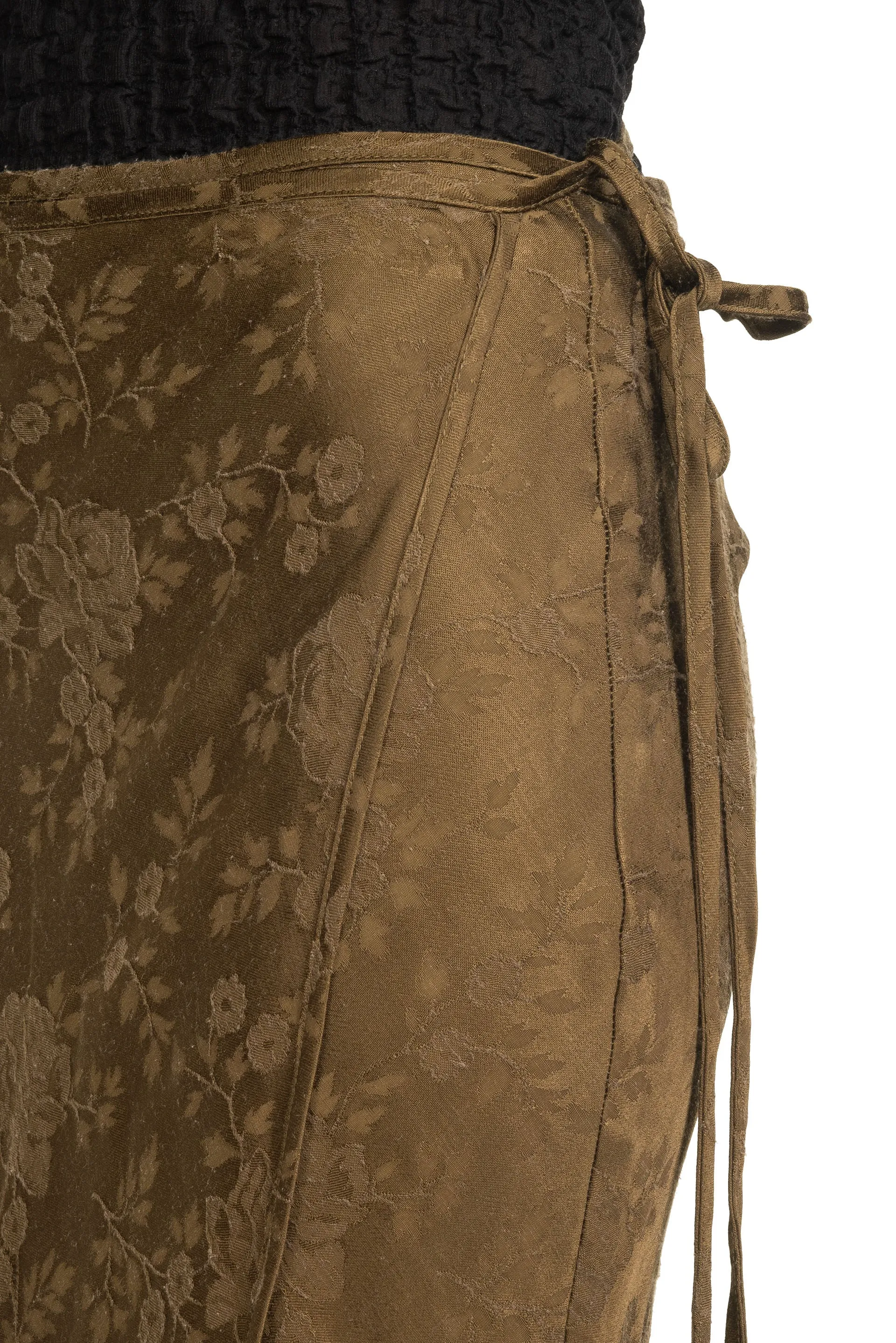 Antique Floral Wrap Skirt