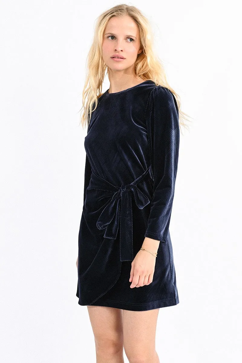 ASYMMETRIC VELVET DRESS