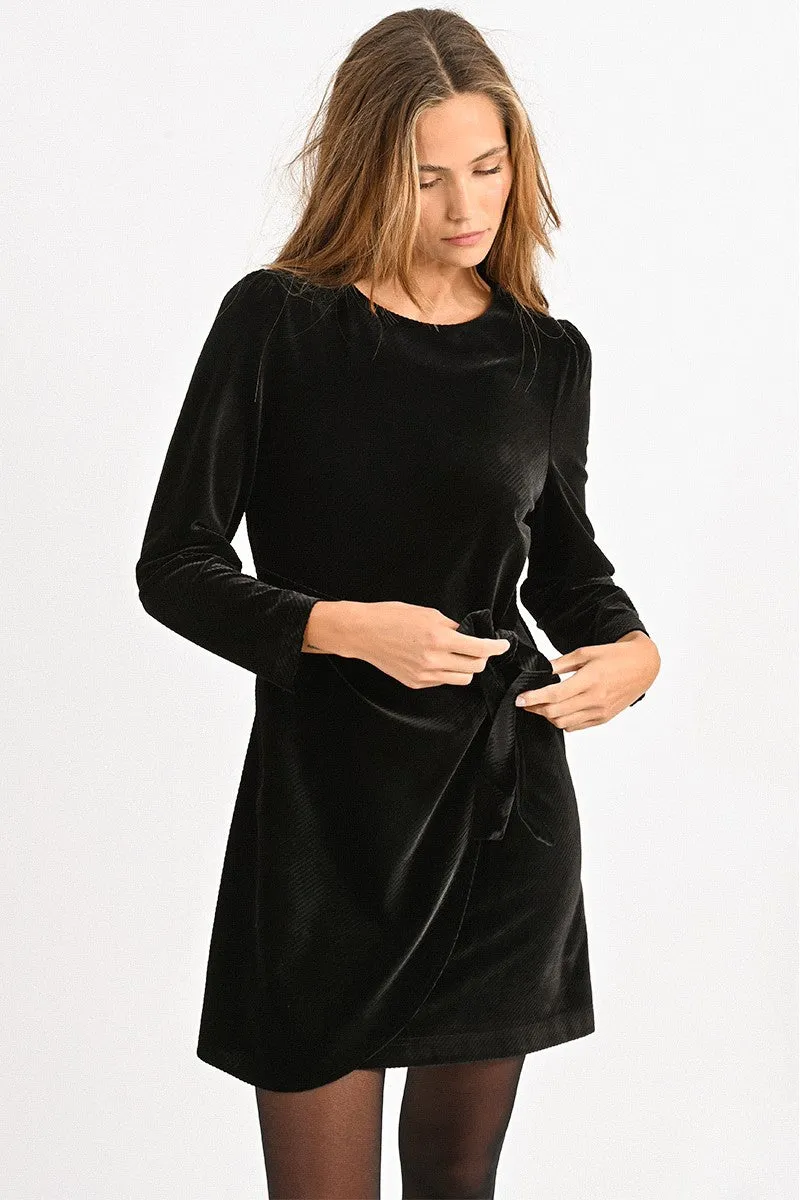 ASYMMETRIC VELVET DRESS