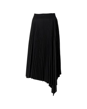 Asymmetrical Pleated Midi Skirt