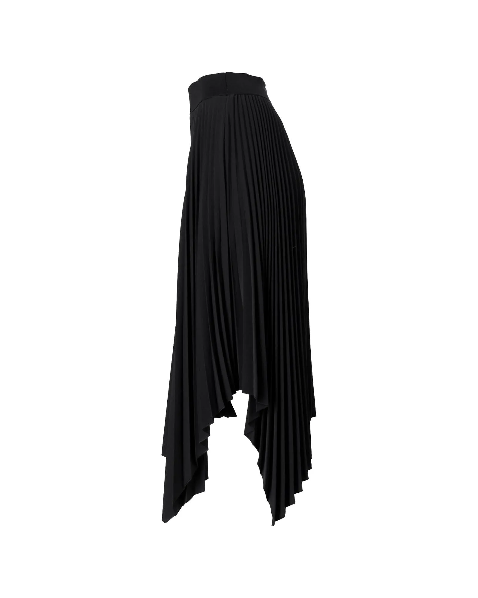 Asymmetrical Pleated Midi Skirt