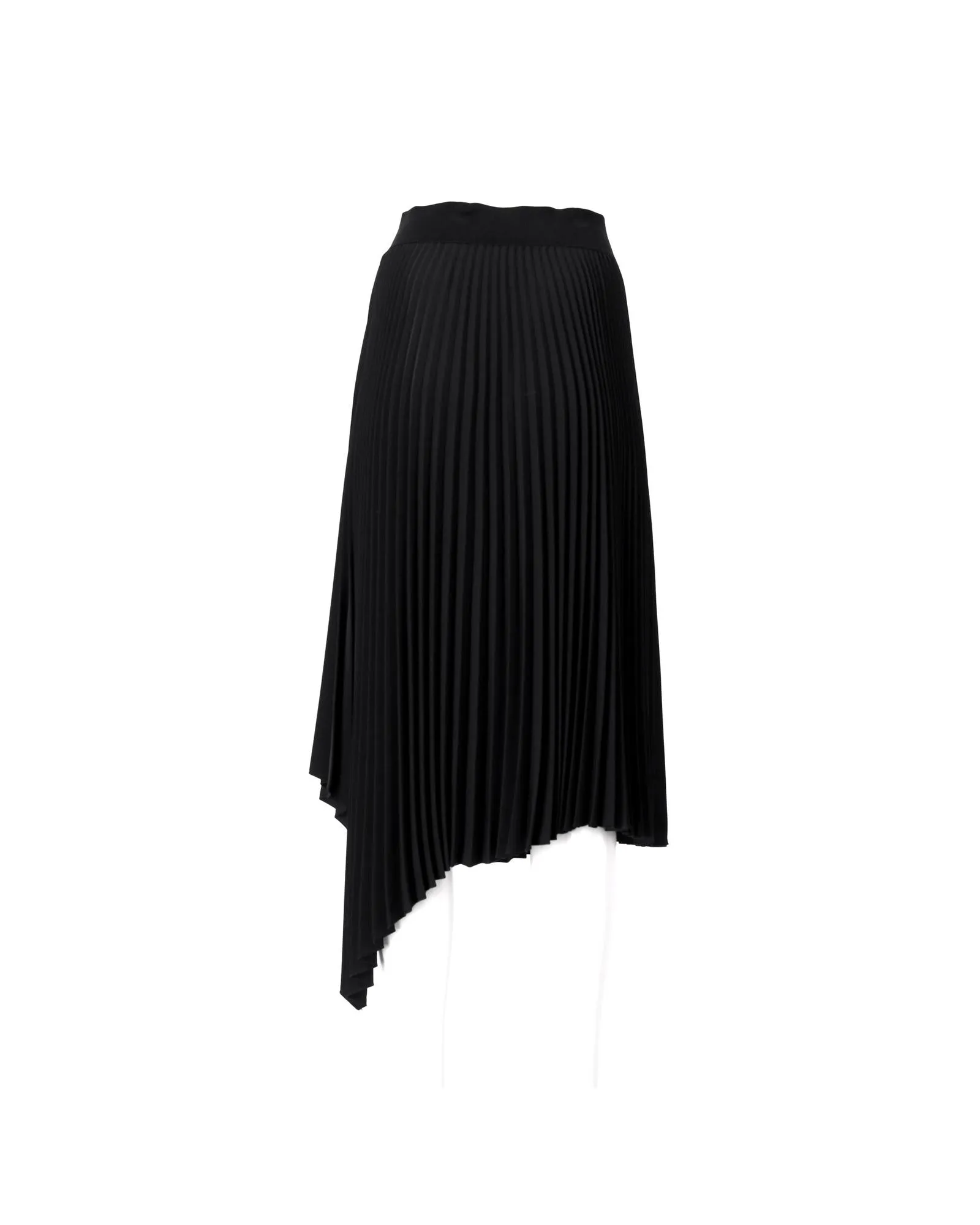 Asymmetrical Pleated Midi Skirt