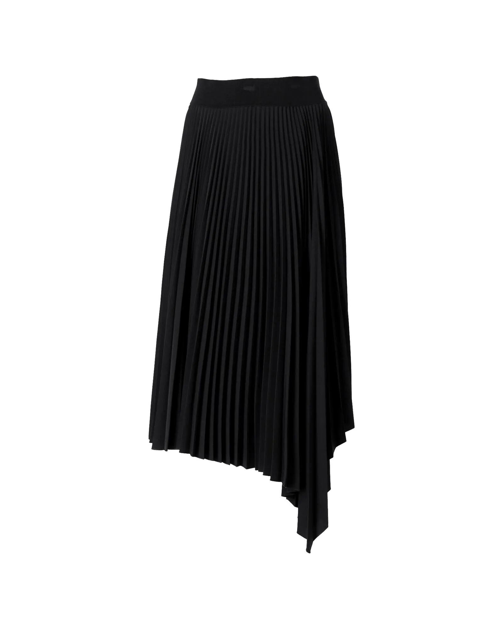 Asymmetrical Pleated Midi Skirt
