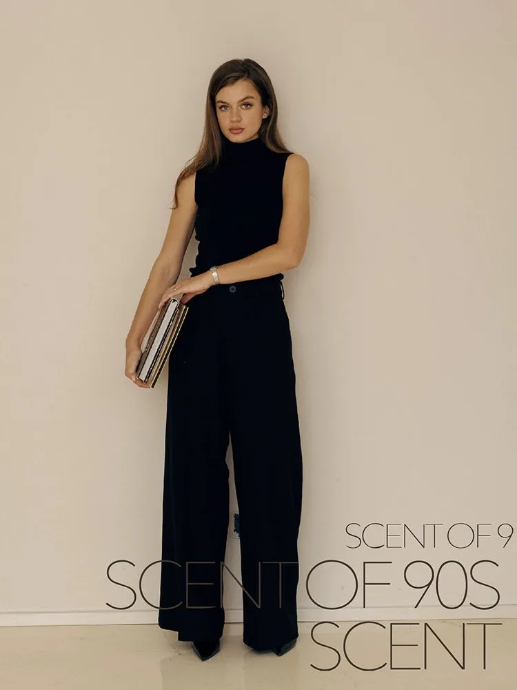 Autumn High-Waisted Wide Leg Trousers