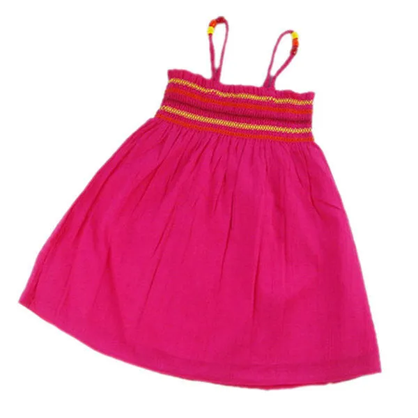 Baby Girls Toddler Stripes Sling Dress Beach Bohemian Sleeveless Dress 2-7Y NW