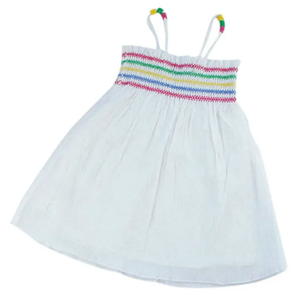 Baby Girls Toddler Stripes Sling Dress Beach Bohemian Sleeveless Dress 2-7Y NW