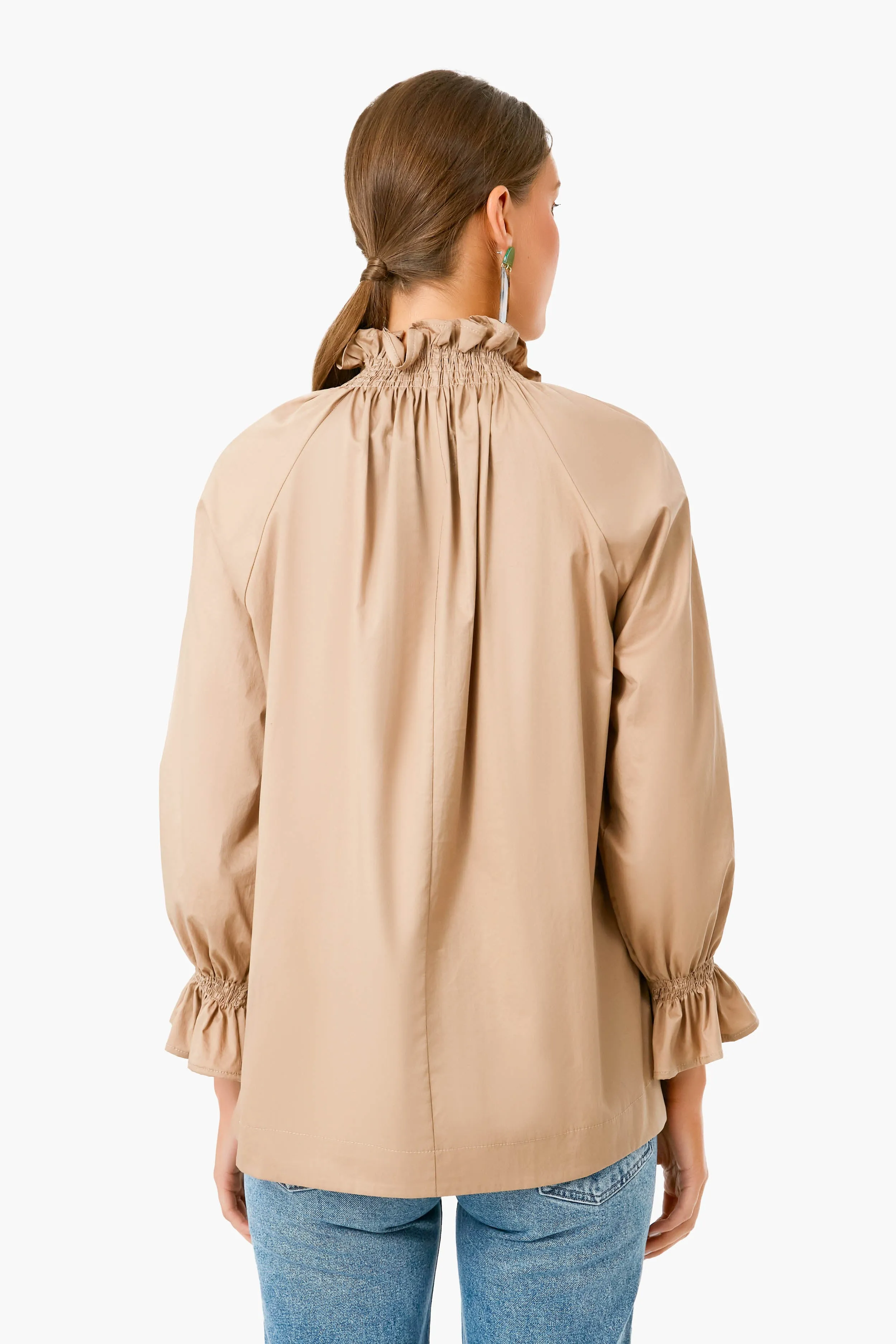 Beige Franka Long Sleeve Top