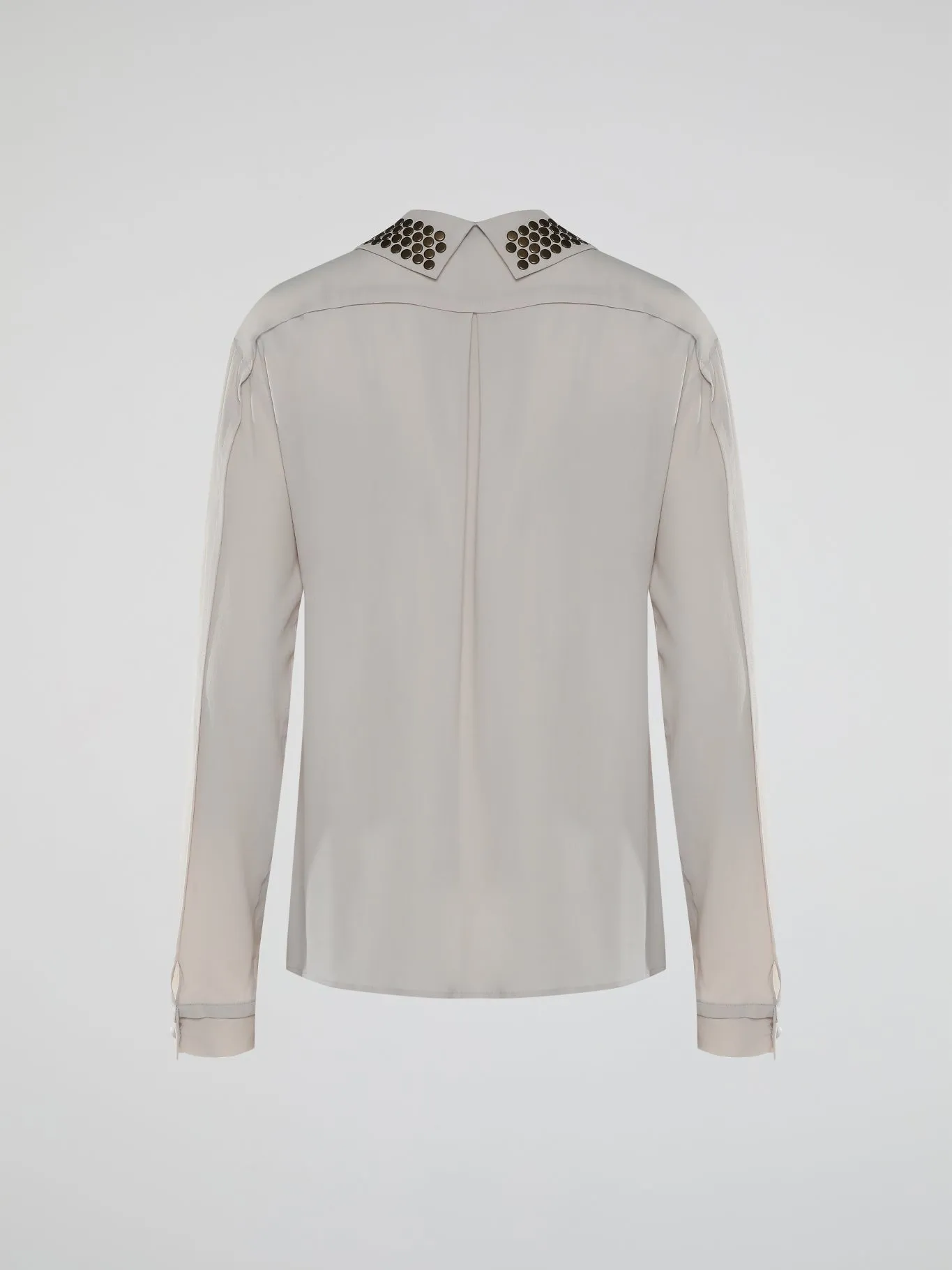 Beige Studded Collar Blouse