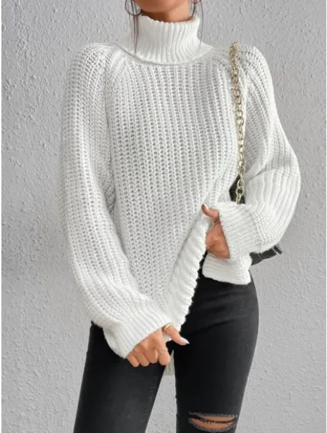 Bequemer Rollkragenpullover aus Strick von WOLFFMODE
