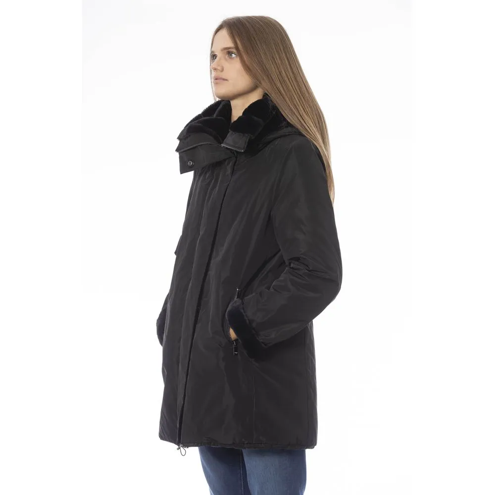 Black Polyester Women's Jacket