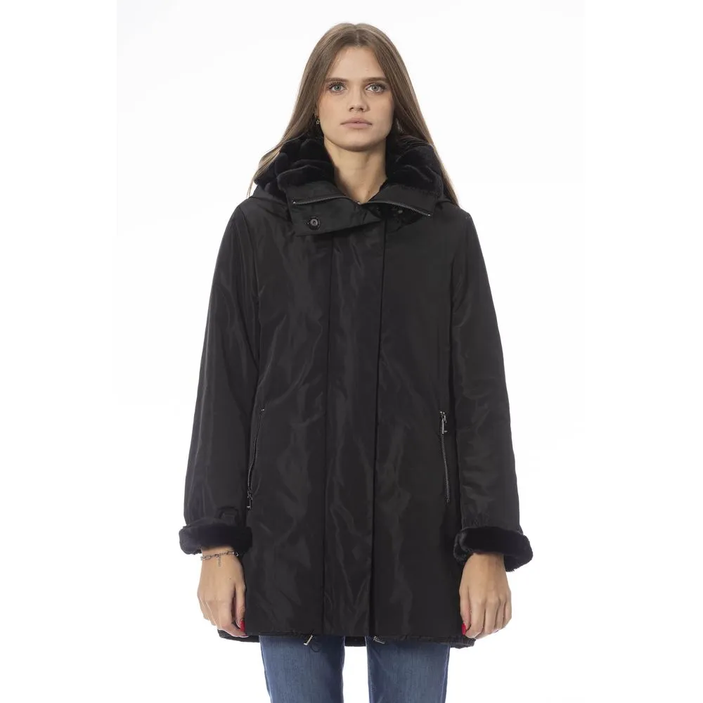 Black Polyester Women's Jacket