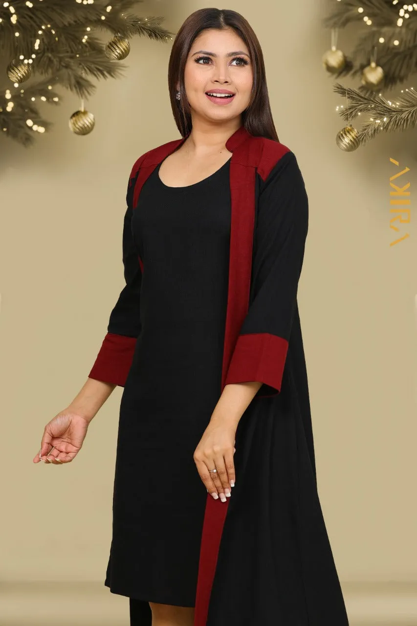 Blaire Maroon Lined midi overcoat | Kaftan, Bohemian Dress, Floral Dress, Boho Maxi Dress