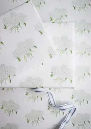 Blue Hydrangeas Watercolor Gift Wrap