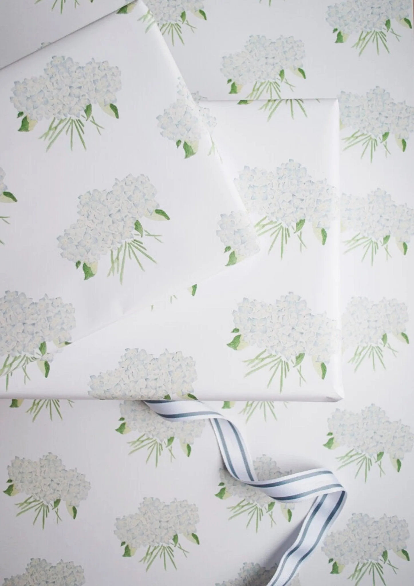 Blue Hydrangeas Watercolor Gift Wrap