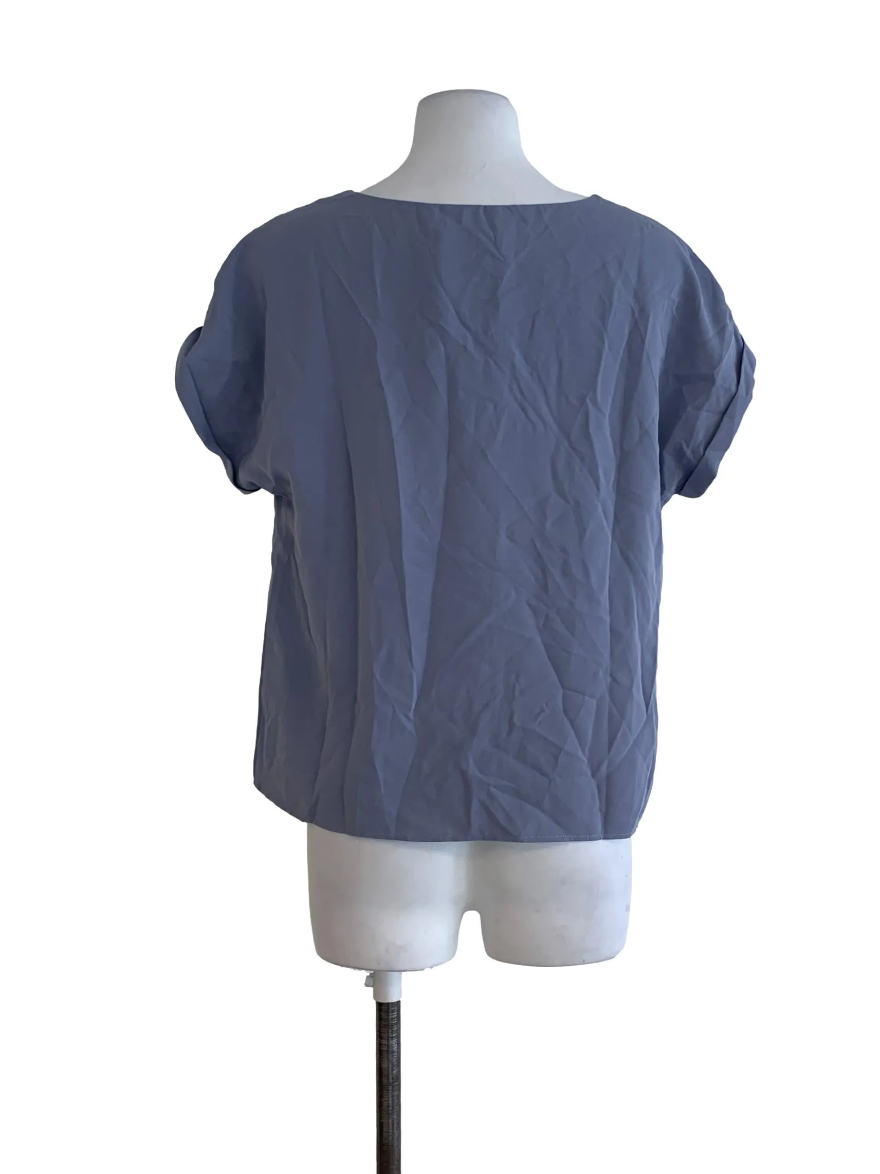 Blue Plain Blouse
