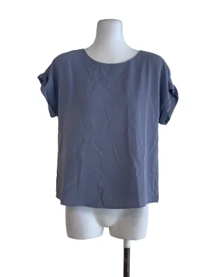 Blue Plain Blouse