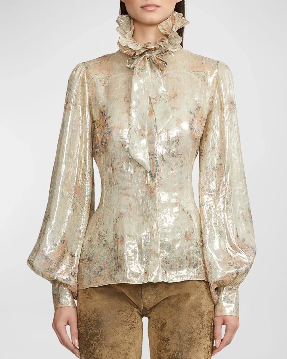 Blush Metallic Kalen Blouse