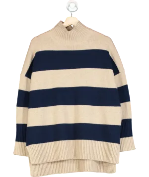 Boden Blue Lucinda Cotton Striped Jumper UK M