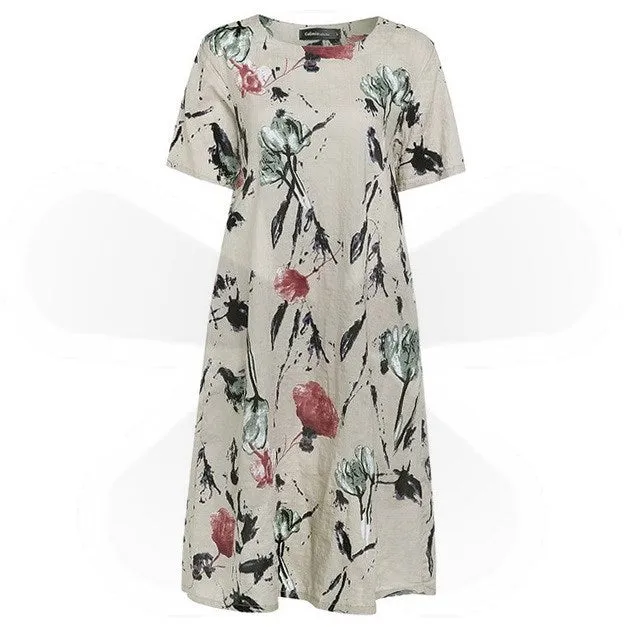 Bohemian Floral Print Women's Dresses