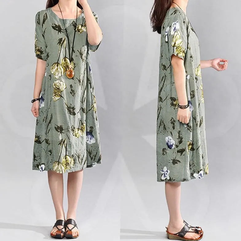 Bohemian Floral Print Women's Dresses