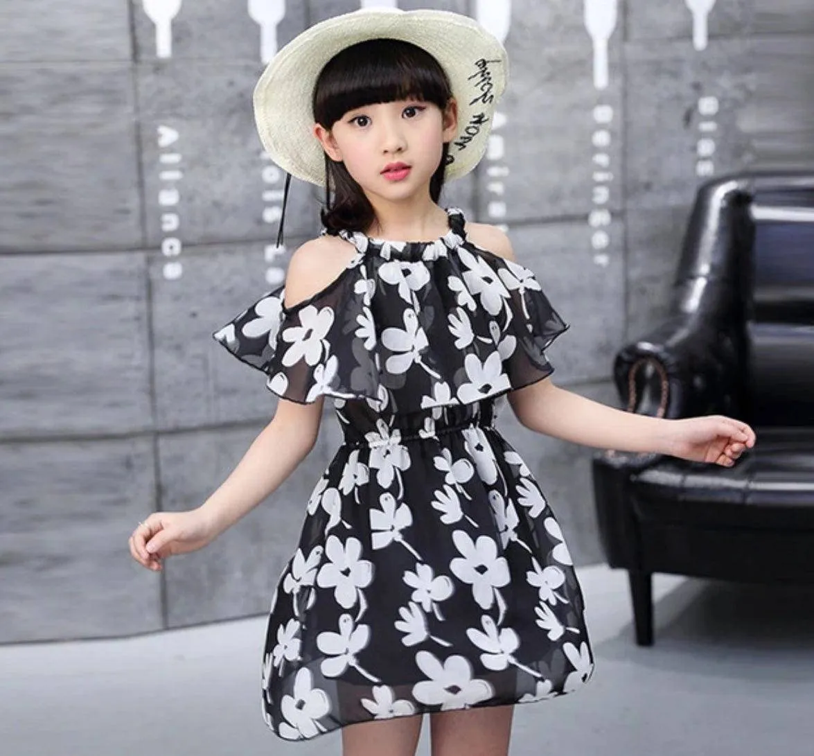 Bohemian Style Floral Sleeveless Girls Dresses