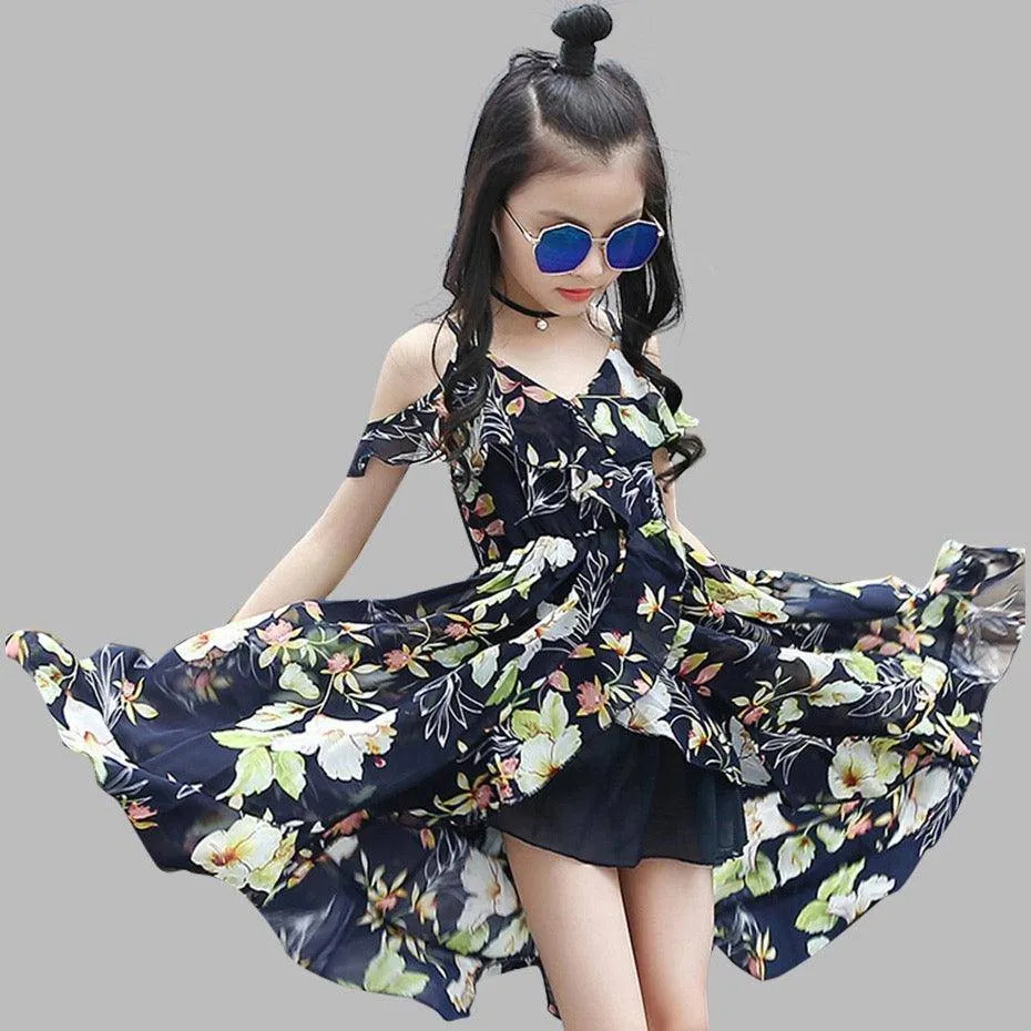 Bohemian Style Floral Sleeveless Girls Dresses