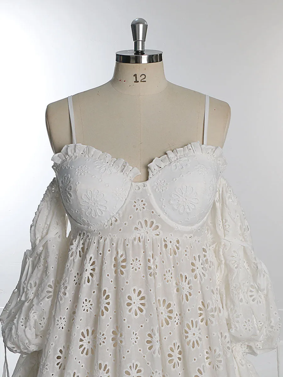 Boho Woman Dress Long Detachable Sleeves Photo Shoot Maxi Dress Beach Wedding Gown YW230314