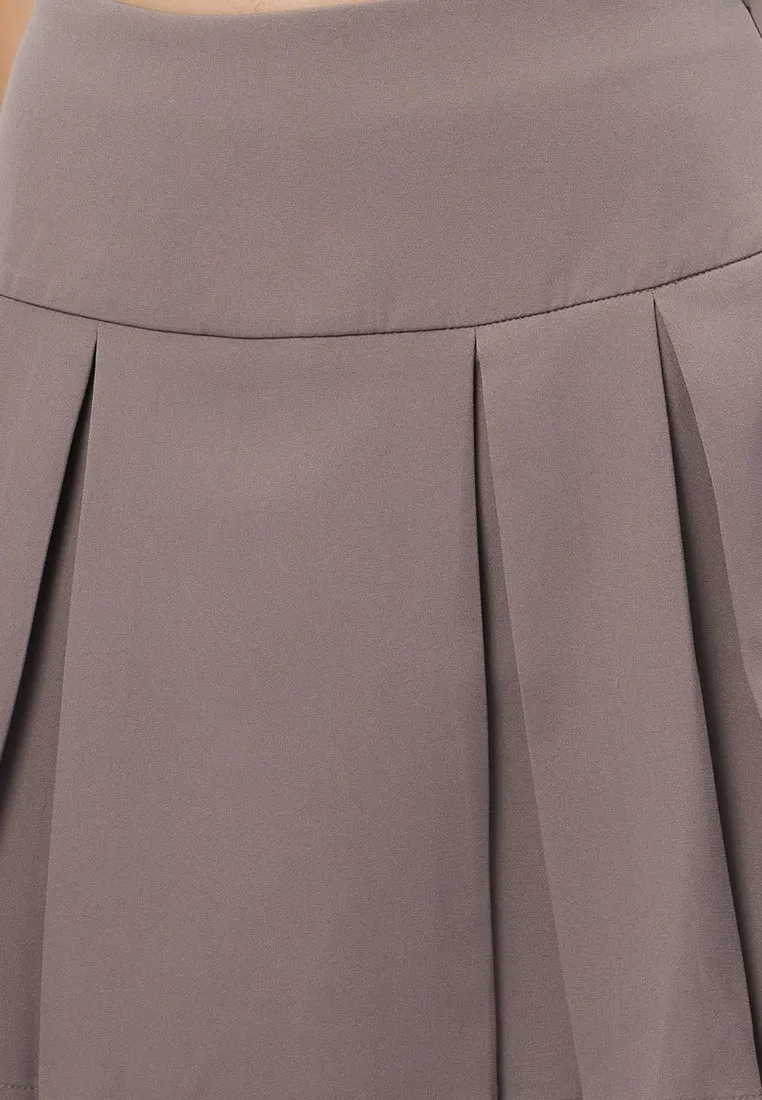 Box Pleats Mini Skirt