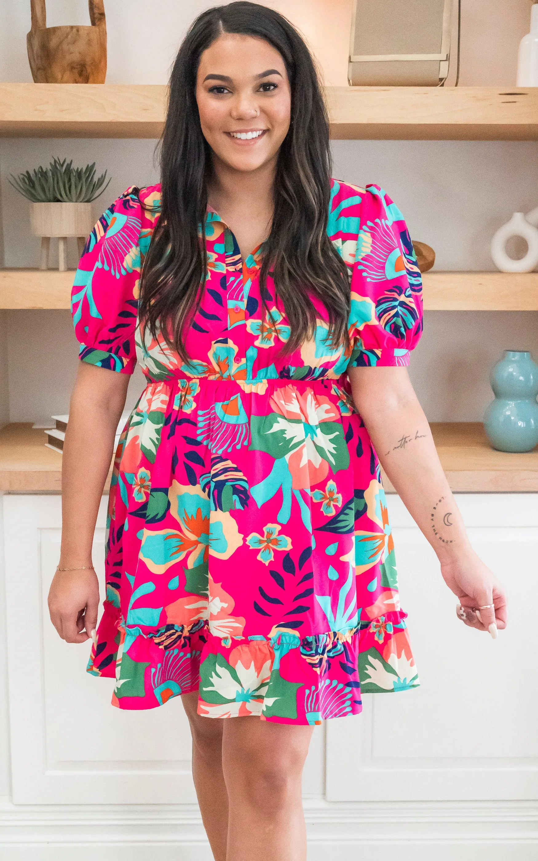 Bring on the Sun Floral Print Pocket Dress - Final Sale