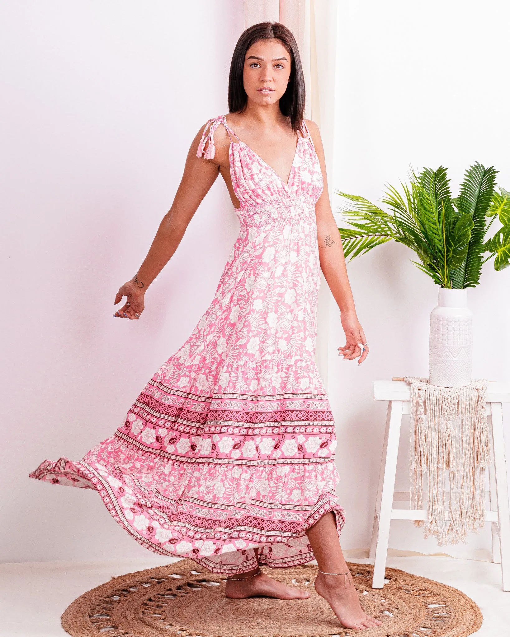 Can't Get Past This Moment Floral Maxi Dress