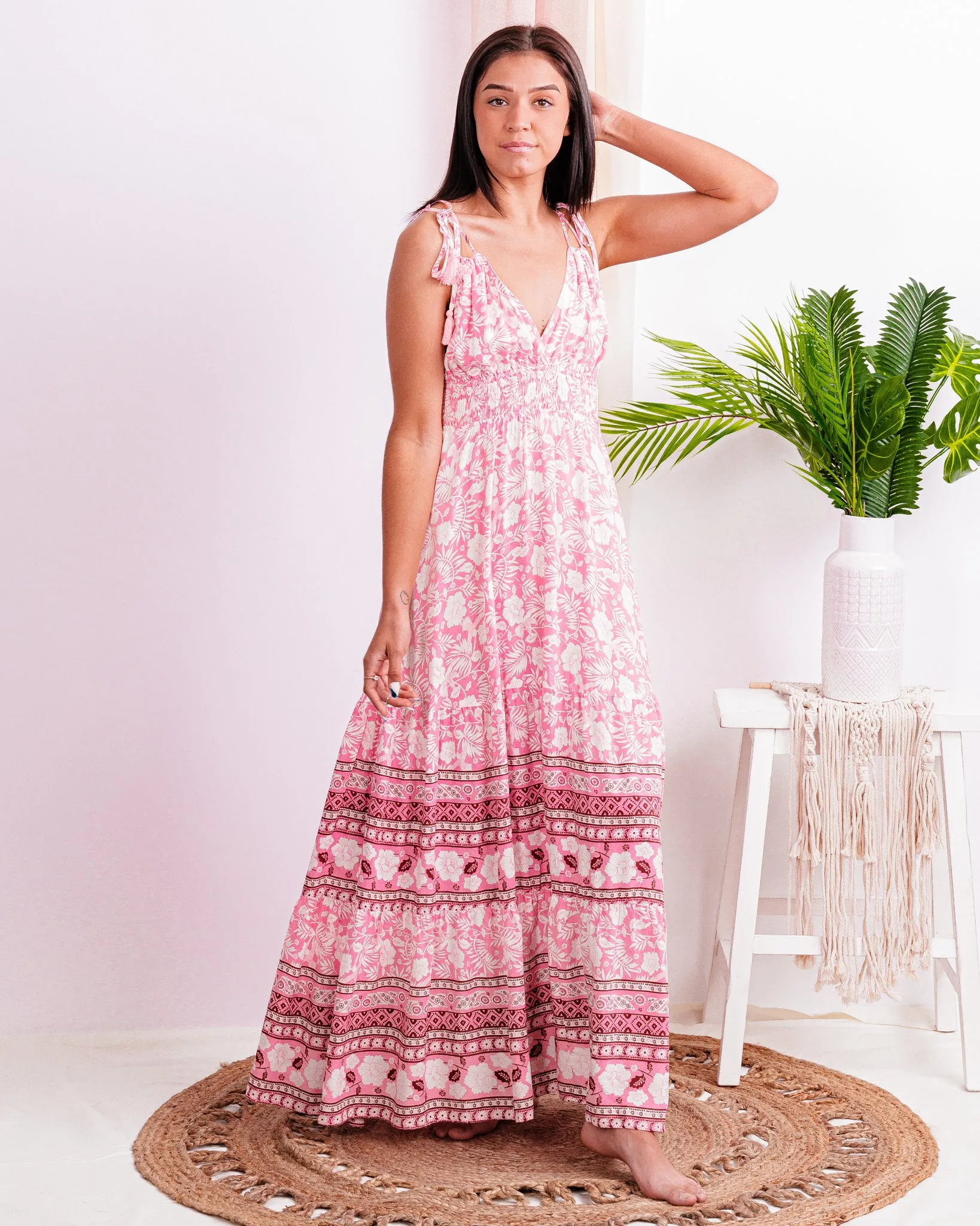 Can't Get Past This Moment Floral Maxi Dress