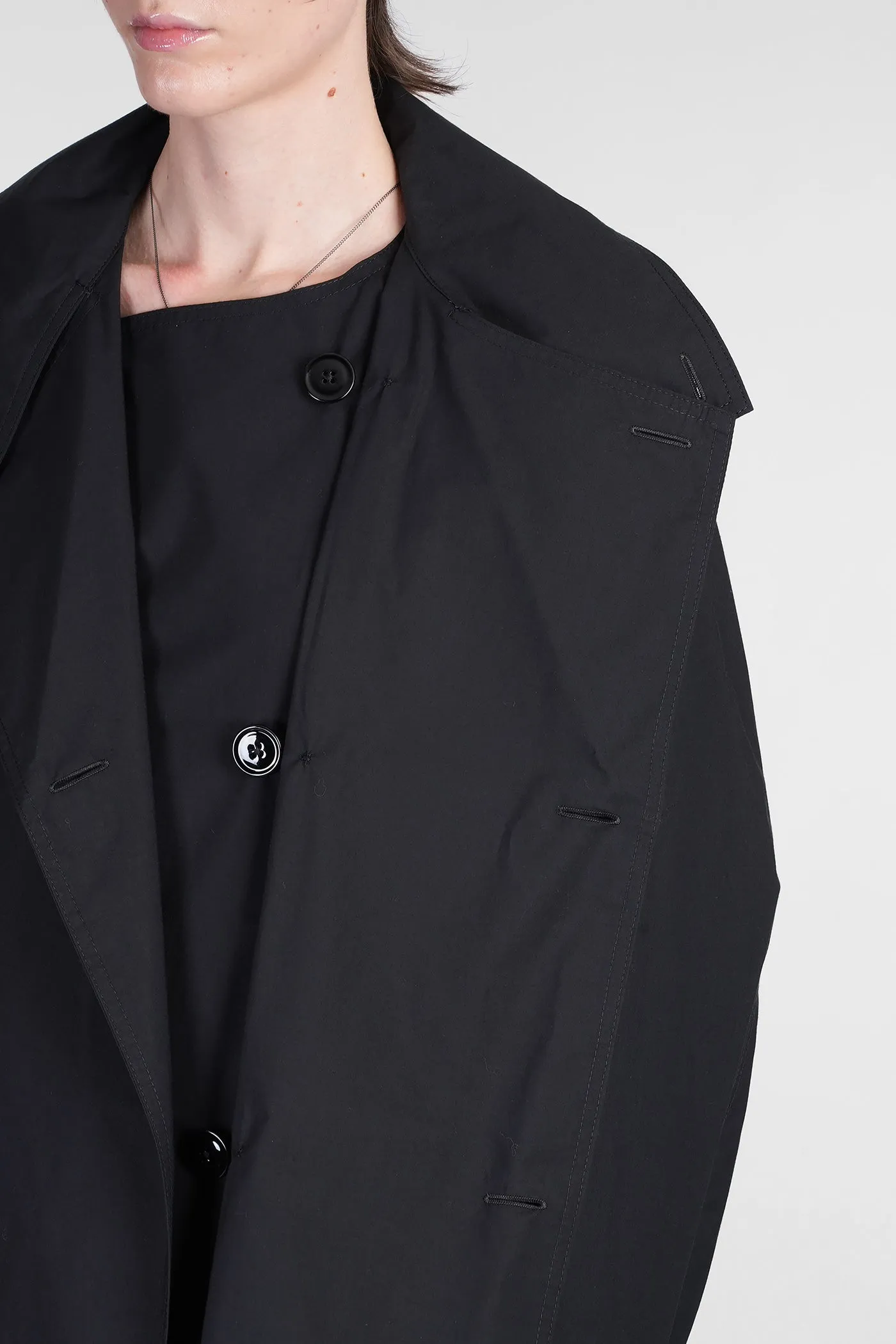 Casual jacket in black cotton