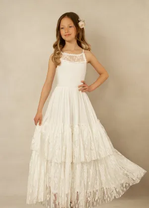 Catrin Flower Girl Dress in Cream