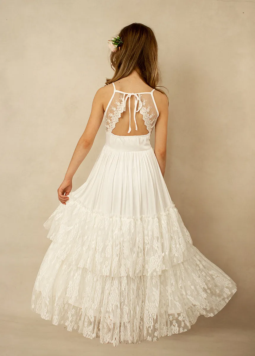 Catrin Flower Girl Dress in Cream