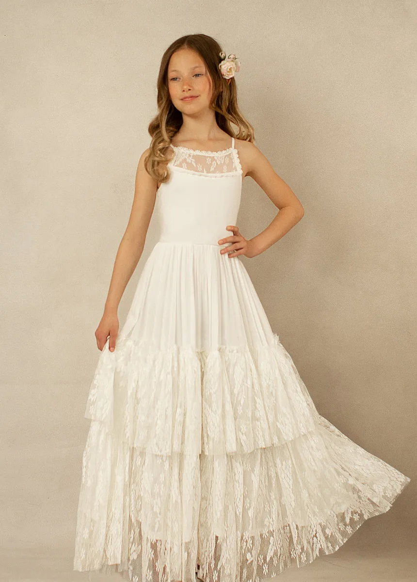 Catrin Flower Girl Dress in Cream