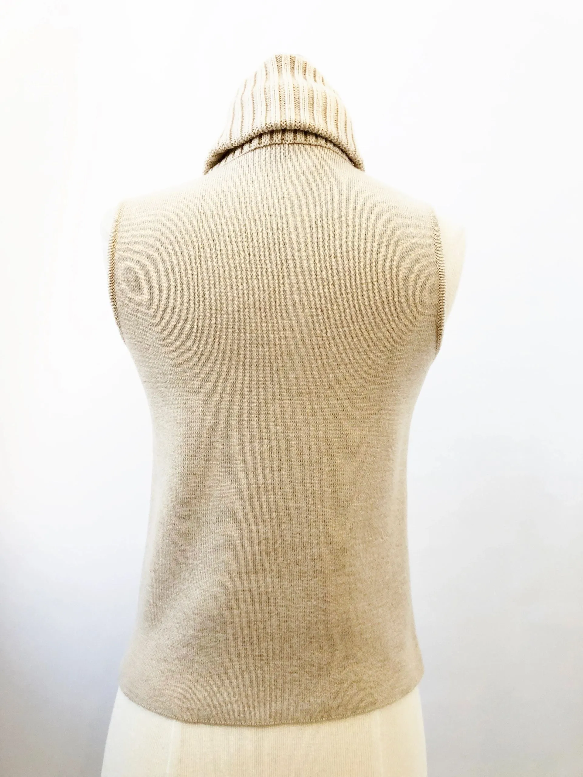 Chanel Sleeveless Turtleneck Sweater Size 44 Fr (L Us)
